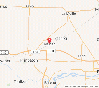 Map of Malden, Illinois