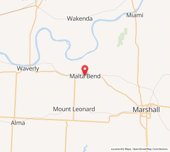 Map of Malta Bend, Missouri