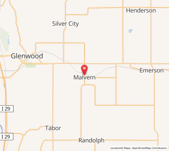 Map of Malvern, Iowa