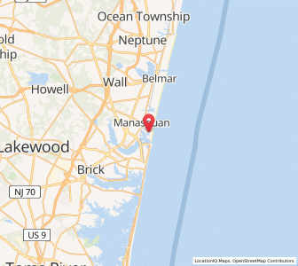 Map of Manasquan, New Jersey