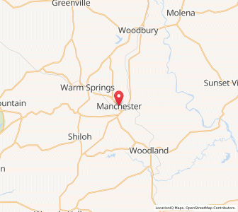 Map of Manchester, Georgia