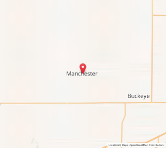 Map of Manchester, Kansas