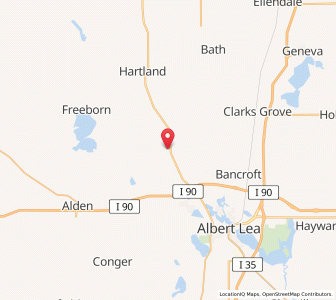 Map of Manchester, Minnesota