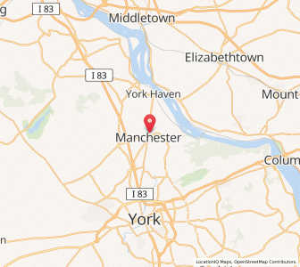 Map of Manchester, Pennsylvania