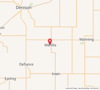 Map of Manilla, Iowa