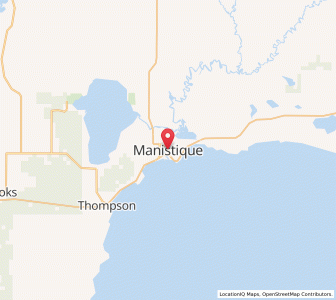 Map of Manistique, Michigan