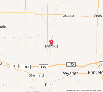Map of Manlius, Illinois