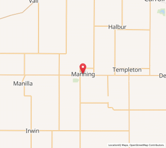 Map of Manning, Iowa