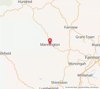 Map of Mannington, West Virginia