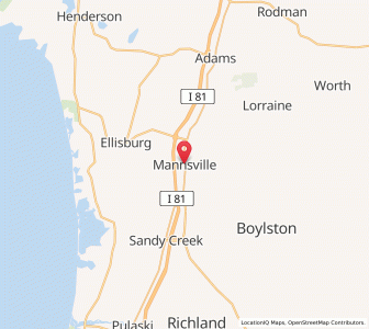 Map of Mannsville, New York