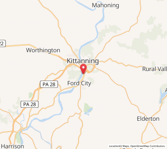 Map of Manorville, Pennsylvania