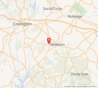 Map of Mansfield, Georgia