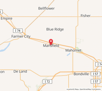 Map of Mansfield, Illinois