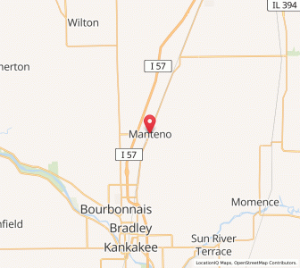 Map of Manteno, Illinois