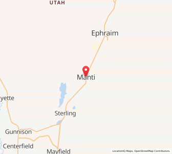 Map of Manti, Utah