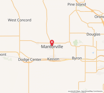Map of Mantorville, Minnesota