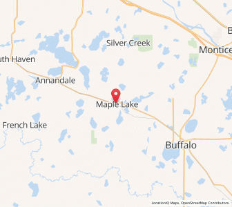 Map of Maple Lake, Minnesota
