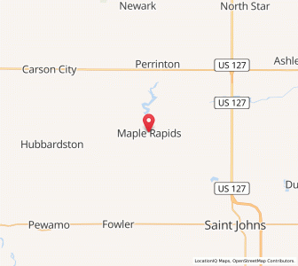 Map of Maple Rapids, Michigan