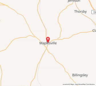 Map of Maplesville, Alabama