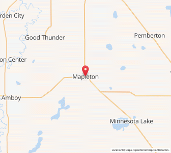 Map of Mapleton, Minnesota