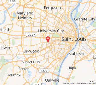 Map of Maplewood, Missouri