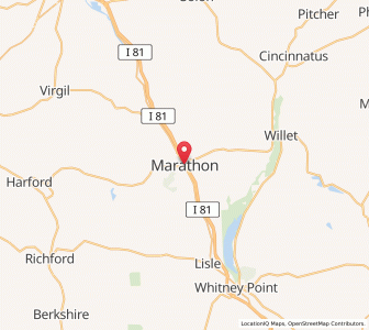 Map of Marathon, New York