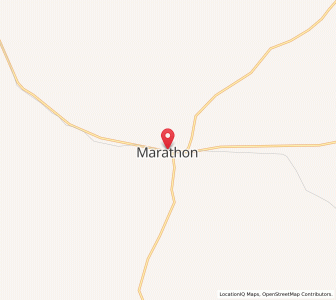 Map of Marathon, Texas