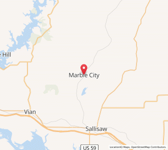 Map of Marble City, Oklahoma