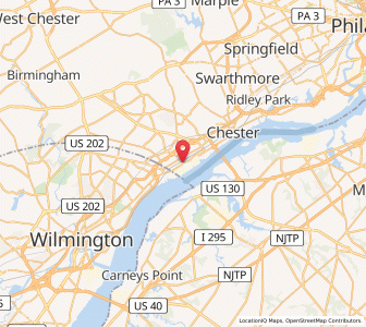 Map of Marcus Hook, Pennsylvania