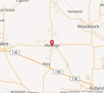 Map of Marengo, Illinois
