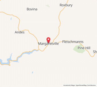 Map of Margaretville, New York