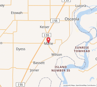 Map of Marie, Arkansas