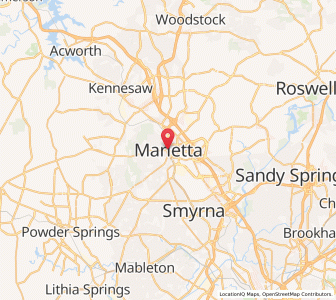 Map of Marietta, Georgia