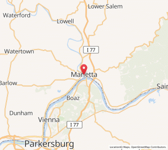 Map of Marietta, Ohio