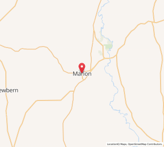 Map of Marion, Alabama