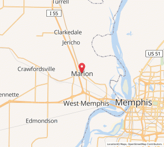 Map of Marion, Arkansas