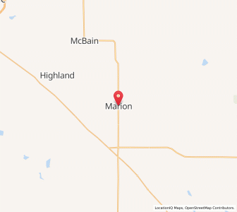 Map of Marion, Michigan