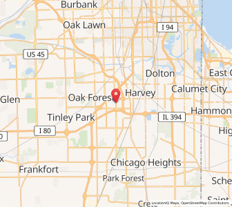 Map of Markham, Illinois