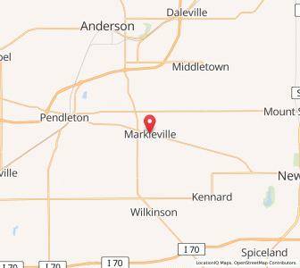Map of Markleville, Indiana