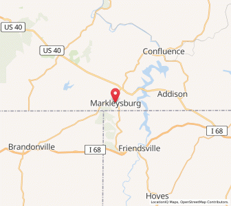 Map of Markleysburg, Pennsylvania