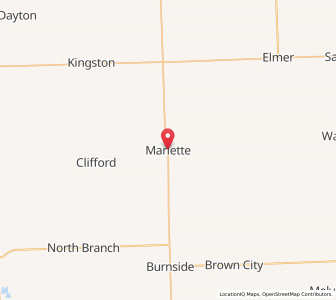 Map of Marlette, Michigan