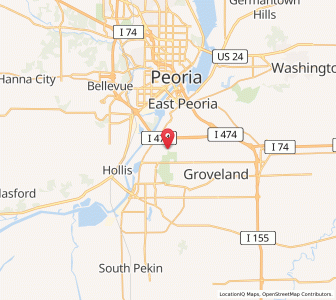 Map of Marquette Heights, Illinois