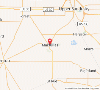 Map of Marseilles, Ohio