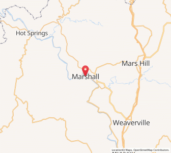Map of Marshall, North Carolina