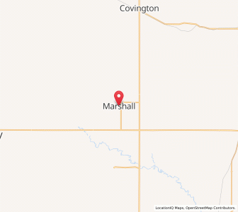 Map of Marshall, Oklahoma