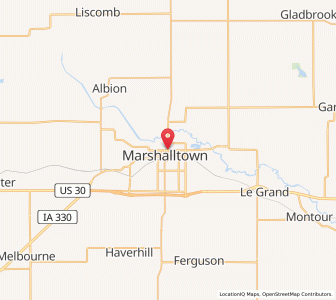 Map of Marshalltown, Iowa