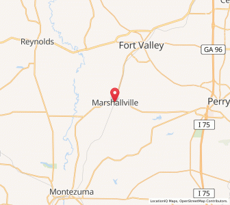 Map of Marshallville, Georgia