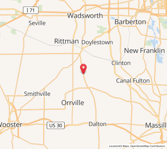 Map of Marshallville, Ohio