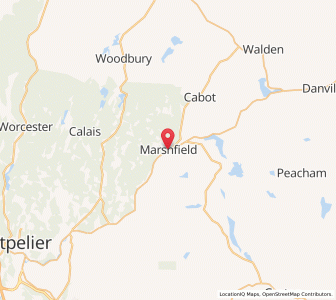 Map of Marshfield, Vermont