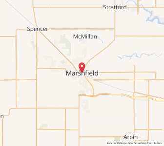 Map of Marshfield, Wisconsin